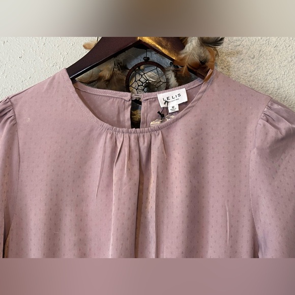 LE LIS Collection Women’s Smocked Mini Dress Long Sleeve Size M NWT Cocktail - Picture 6 of 16